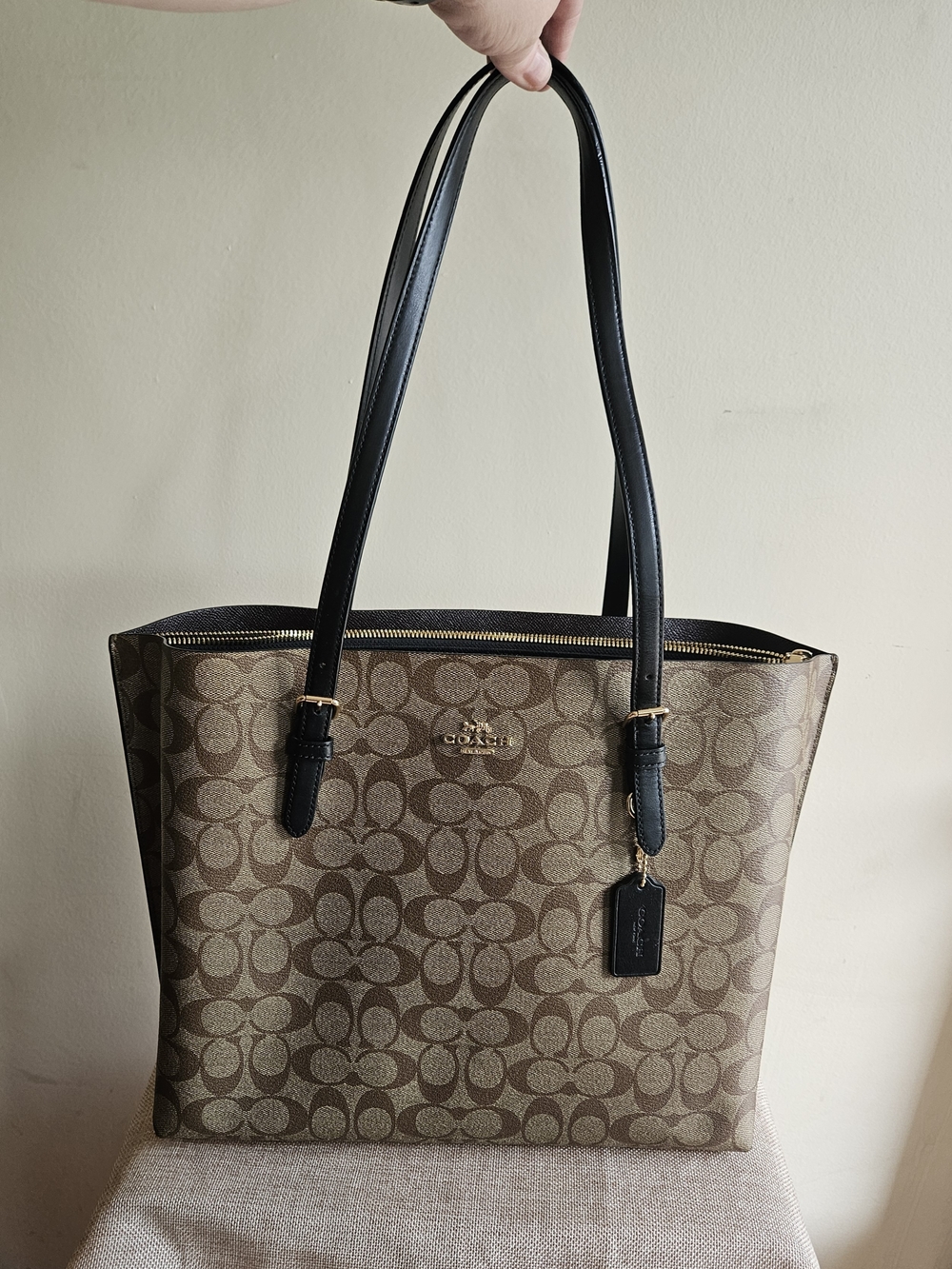 Coach Mollie Signature Canvas Tote W/Checkbook Wallet - Picture 7 of 16